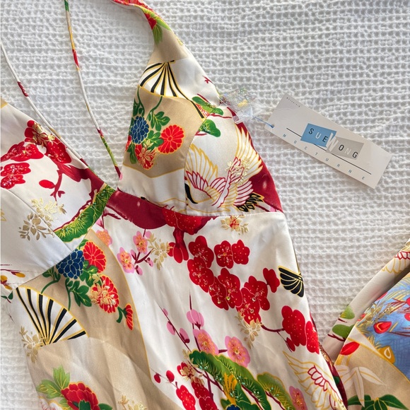 NWT vintage Sue Wong Multicolor Floral Satin dress - Picture 2 of 4